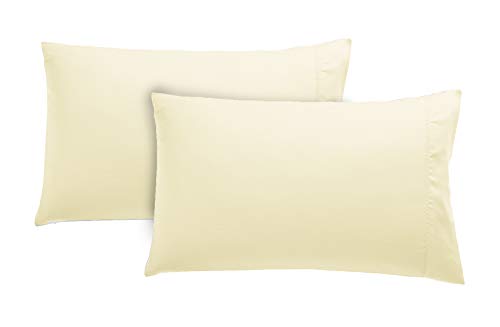 ELINEN Bamboo Viscose Sheet Set - Queen Size, 4 Piece Set with Deep Pockets up to 18 Inches - Luxuriously Soft, Cooling, and Silky Sateen Weave - Ivory (Queen)