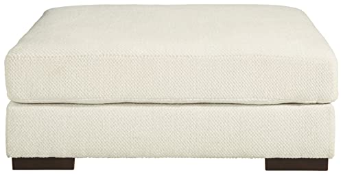 Signature Design by Ashley Zada Modern Oversized Accent Ottoman, White