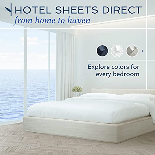 Hotel Sheets Direct 100% Viscose Derived from Bamboo Sheets Queen - Cooling Luxury Bed Sheets w Deep Pocket - Silky Soft - White