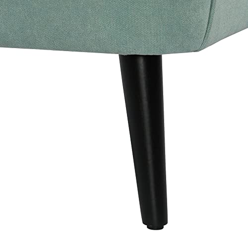LSSPAID Accent Chairs, Fabric Upholstered Armchairs, Mid Century Modern Accent Chair, Wooden Living Room Chairs, Green, Set of 1