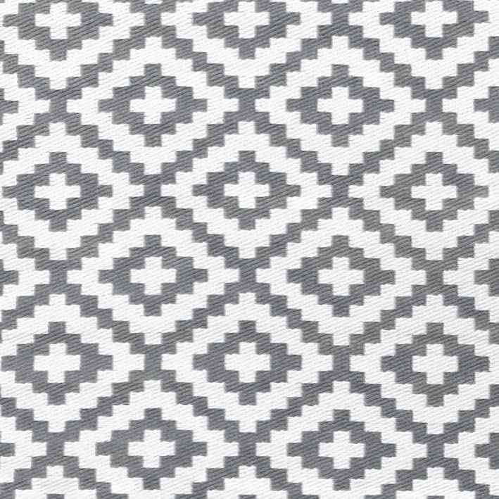 Green Decore Reversible Nirvana Outdoor Rug, Waterproof, Fade Resistant, Modern Large Floor Mats for Patios,Decks, Garden and Outdoors, Backyard, Beach, Camping, Picnic - (Grey/White, 8 X 10 ft)