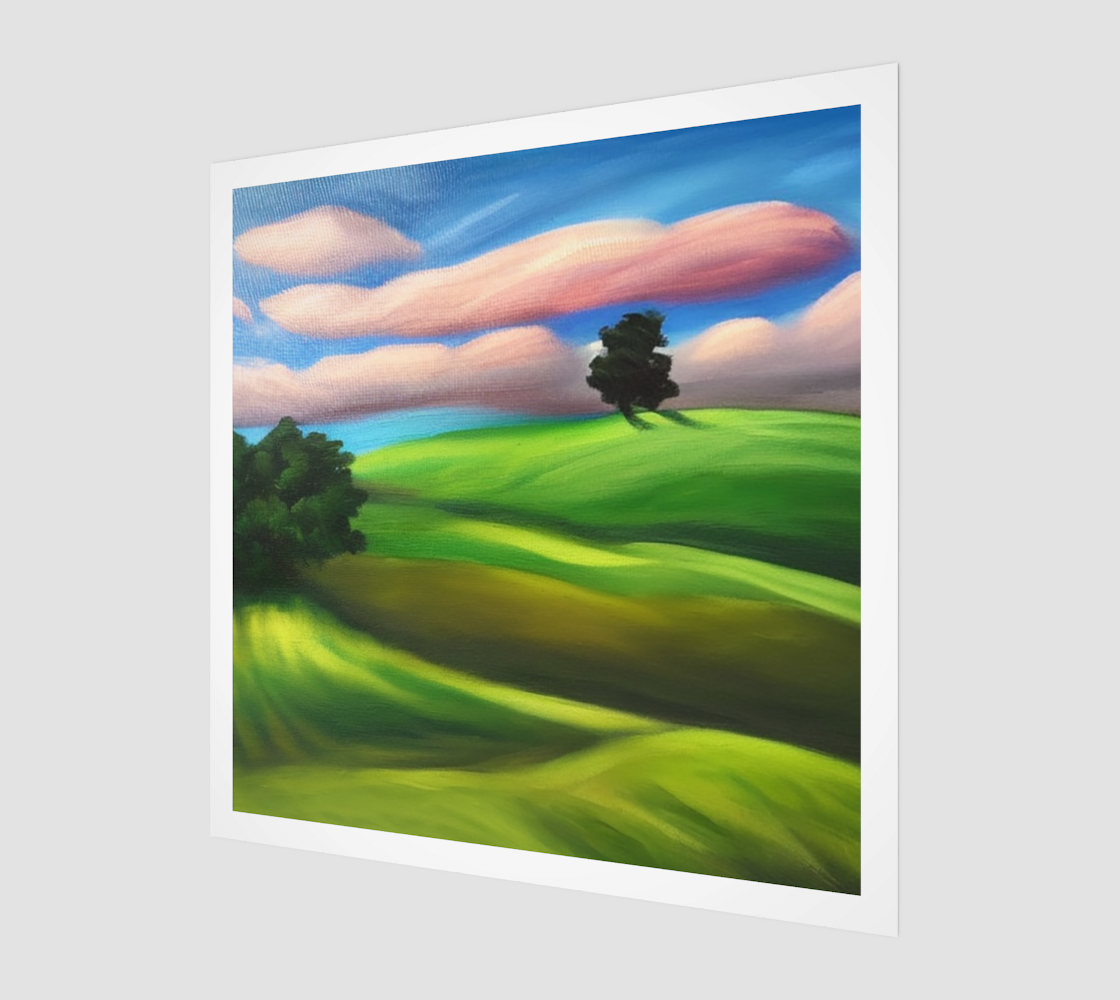 American Homes Shop Art Print Rolling Green Hills #1