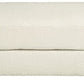 Signature Design by Ashley Zada Modern Oversized Accent Ottoman, White