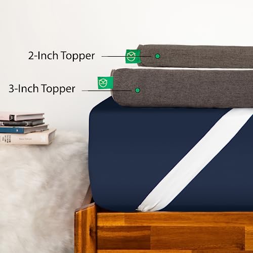 Sleepyhead 3-Inch Twin XL Mattress Topper - Gel-Infused Memory Foam Topper with Washable Cover - College Dorm Room Essential (Twin XL, 3'' Gel Topper)