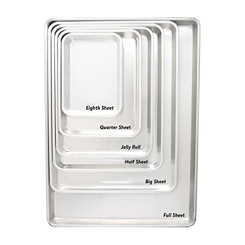 Nordic Ware Natural Aluminum Commercial Baker's Half Sheet, 2-Pack, Silver