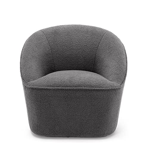 SOURCEONE.ORG Source One Amelia Boucle Accent Swivel Chair, Gray