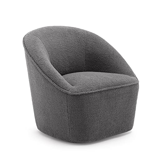 SOURCEONE.ORG Source One Amelia Boucle Accent Swivel Chair, Gray