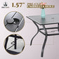 HERA'S HOUSE 5 Pieces Patio Dining Set, Outdoor Table and Chairs Set for 4, 4 x Grey Testilene Dining Chair, 37" Square Metal Dining Table, for Lawn Garden Backyard Deck