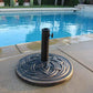 DC America UBP18181-BR 18-Inch Cast Stone Umbrella Base, Made from Rust Free Composite Materials, Bronze Powder Coated Finish