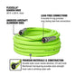 Flexzilla Garden Hose 5/8 in. x 50 ft, Heavy Duty, Lightweight, Drinking Water Safe, ZillaGreen - HFZG550YW-E