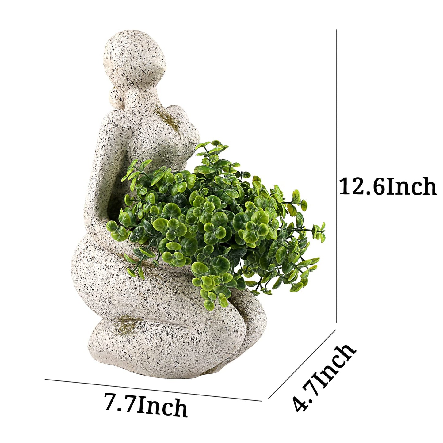 Aclema Large Planters for Outdoor Indoor Plants Head Face Planter Pot Unique Succulent Planters Flower Vase with Drainage Hole New Life