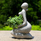 Aclema Large Planters for Outdoor Indoor Plants Head Face Planter Pot Unique Succulent Planters Flower Vase with Drainage Hole New Life