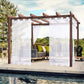 BONZER White Outdoor Sheer Curtains for Patio Waterproof - 2 Panels Grommet Indoor Voile Sheer Curtain for Living Room, Bedroom, Porch, Pergola, Cabana,54 x 84 inch, White