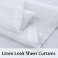 BONZER White Outdoor Sheer Curtains for Patio Waterproof - 2 Panels Grommet Indoor Voile Sheer Curtain for Living Room, Bedroom, Porch, Pergola, Cabana,54 x 84 inch, White